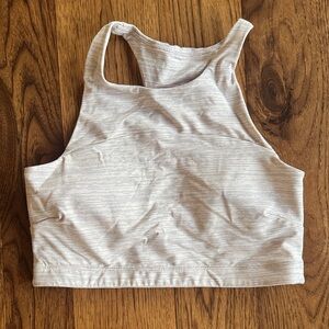 Outdoor Voices Heathered pink and White Top grey small